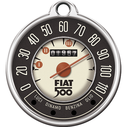 Schlüsselanhänger - Fiat 500 - Tacho