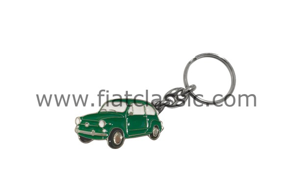 Porte-clés Fiat 600 Silhouette vert